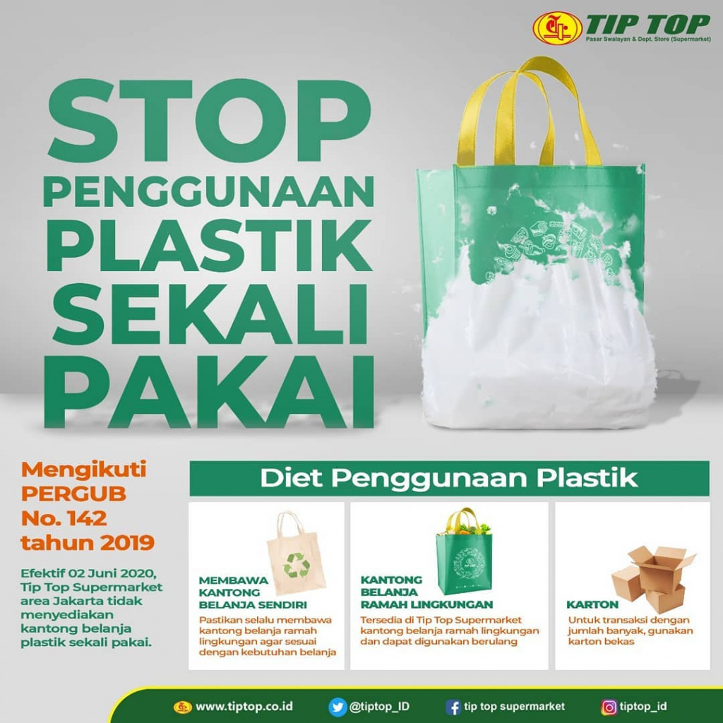 Stop Penggunaaan Kantong Belanja Plastik Sekali Pakai