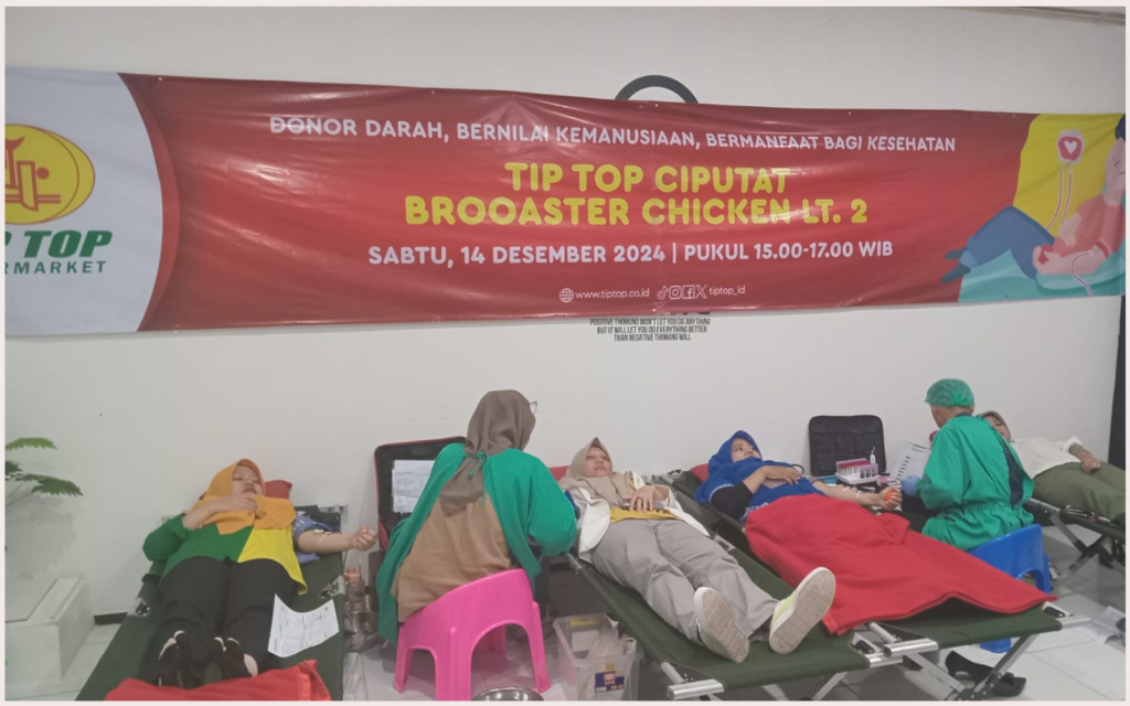 TIP TOP Supermarket Sukses Gelar Donor Darah, Hasilkan 103 Kantong Darah