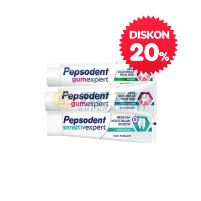 Pepsodent Pasta Gigi Sensitive Mineral Expert Fresh/Expert White/Original 100gr